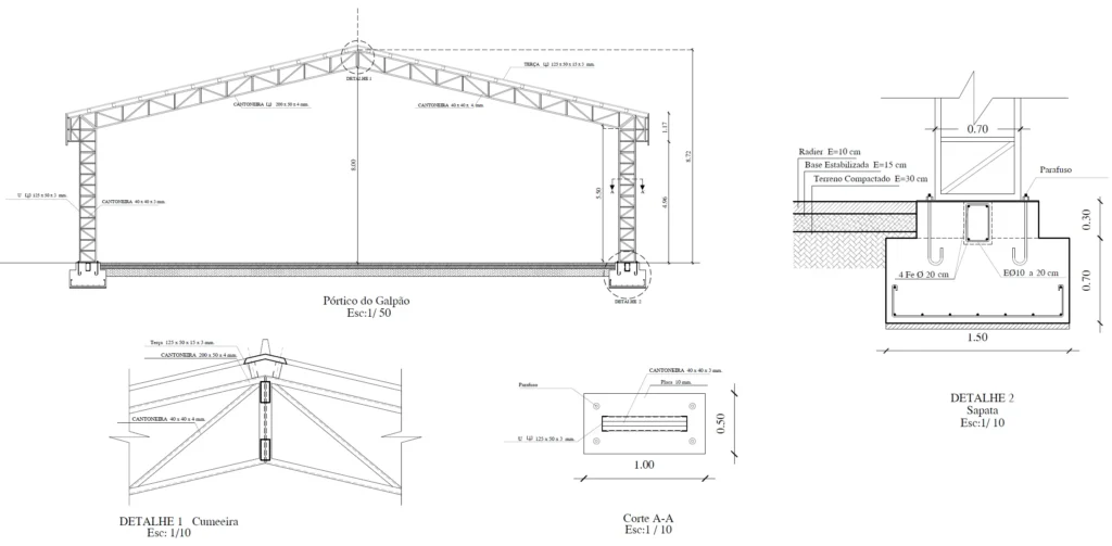 Estrutura Metálica para Telhado: Tipos, Componentes e Cálculo