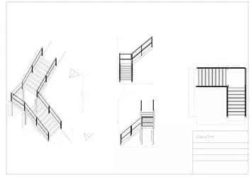 Projeto de escada metálica para mezanino