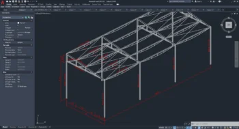 Projeto estrutural de galpão metálico em DWG