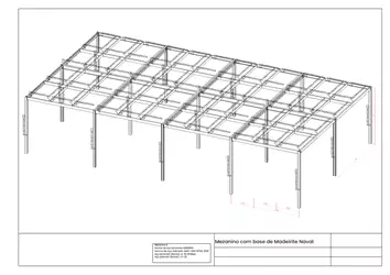 Projeto de garagem de estrutura metálica