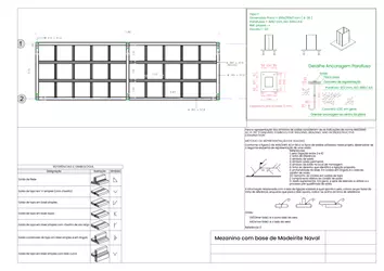 Planta de projeto de mezanino metálico