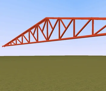 Treliça metálica em modelo 3D