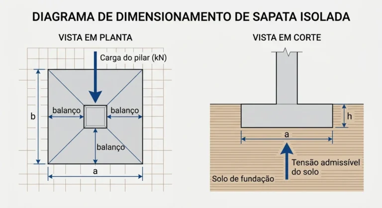 Como Dimensionar uma Sapata: Passo a Passo Prático