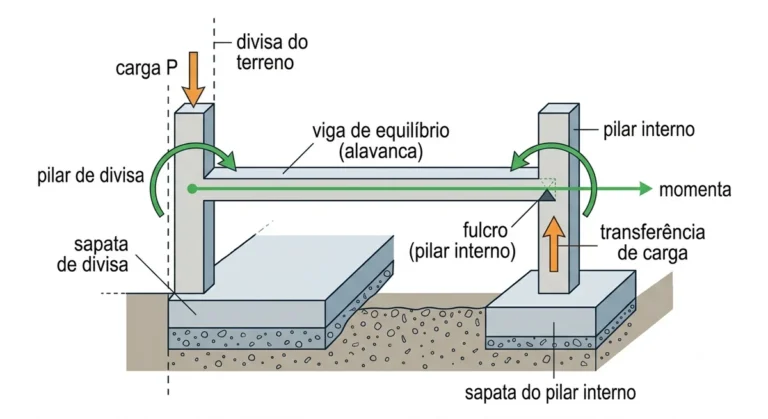 Sapata de Divisa e Viga de Equilíbrio: Como Fazer