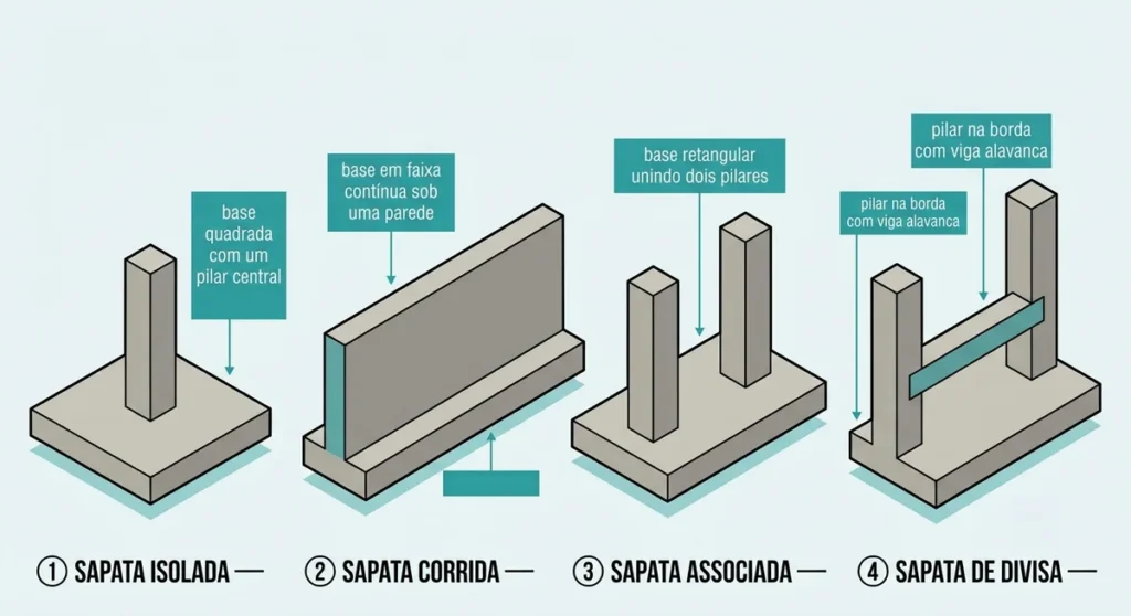 Tipos de Sapata de Fundação: Qual Usar em Cada Caso