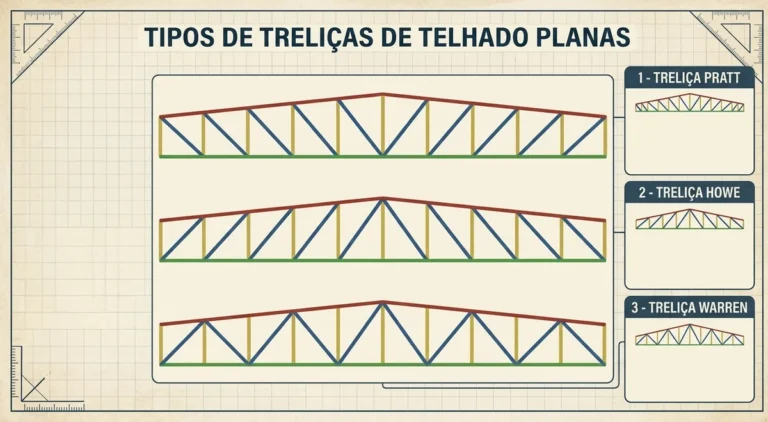 Tipos de Treliça Metálica: Pratt, Howe, Warren e Mais